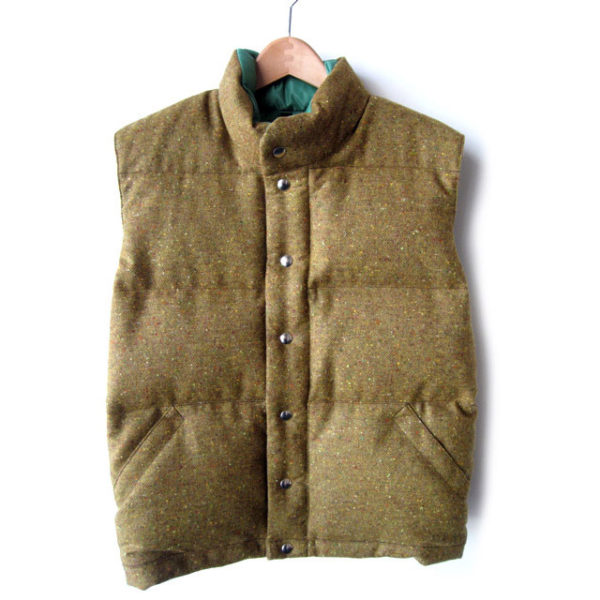 A tweed down vest
