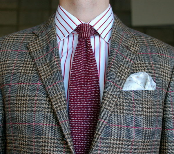 Some astonishing derring-do in this combination of shirt, tie, coat and pocket square