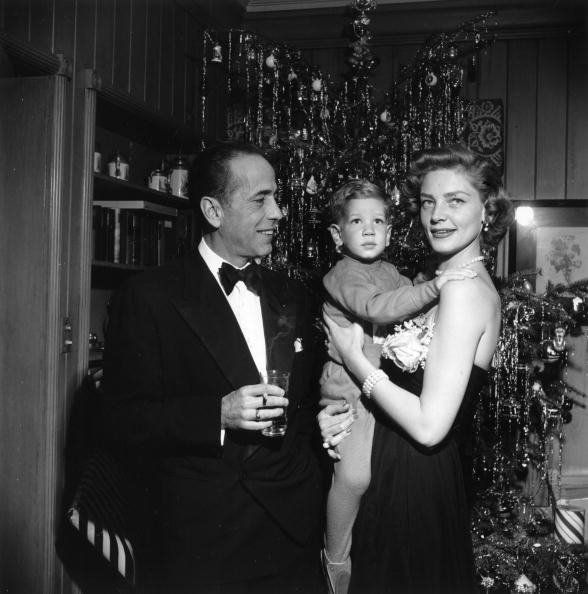 Bogart & Bacall at home on Christmas Eve