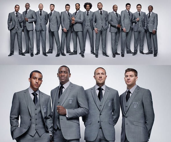 The new suits of the England national soccer team
