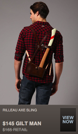 Because every stylish guy needs an easier way to carry their axe