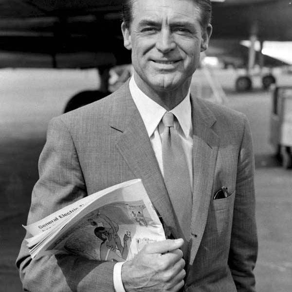Cary Grant, dressed simply.