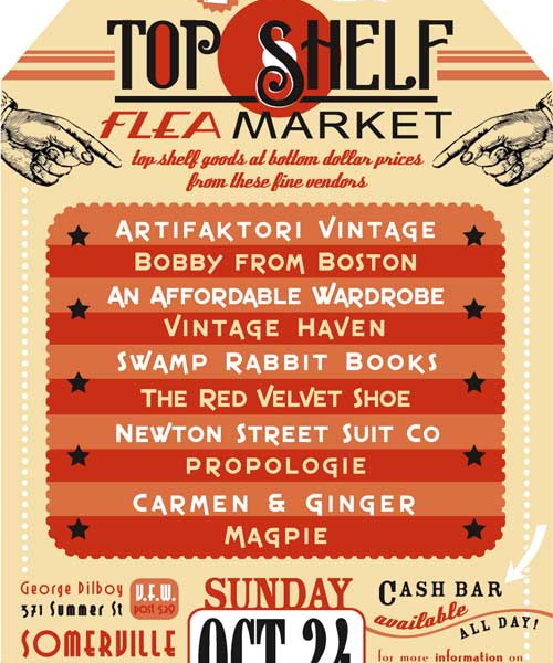 Top Shelf Flea</a> event in the Boston area on Sunday, October 24th