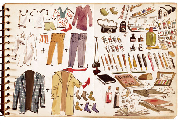 Adolf Konrad’s packing list, December 16th, 1973