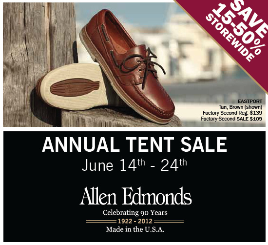 Allen Edmonds’ Tent Sale