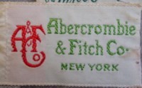 An Abercrombie & Fitch label from the 1950s