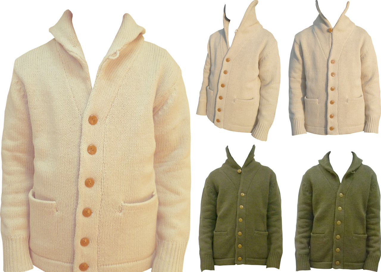 I’m enamored of this heavy wool cardigan