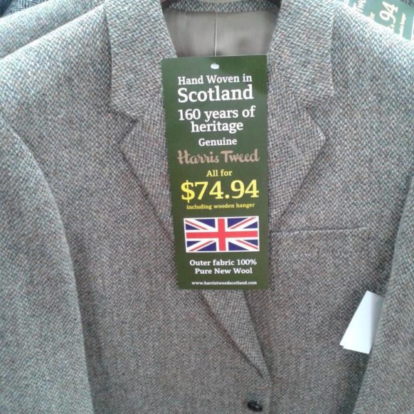 $75 Harris Tweed jackets at Walmart