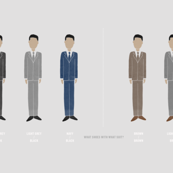 Beautiful visual guide to my crazy verbal guide to what color shoes go with what color suit