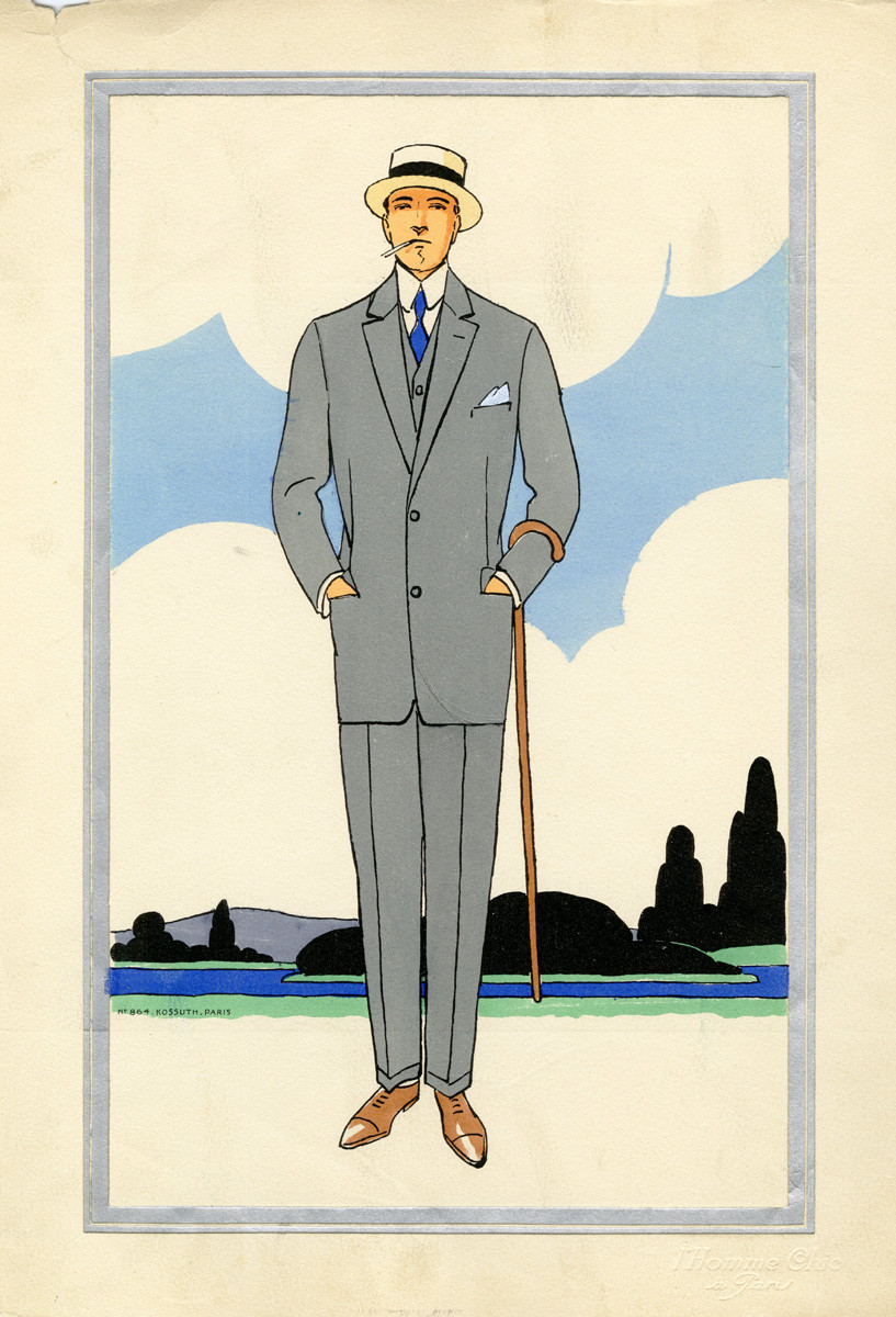 1920s men’s fashion illustrations