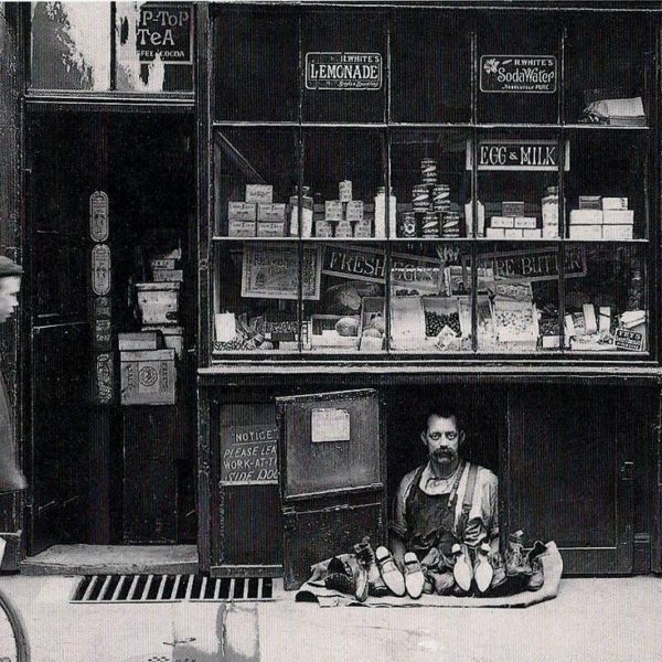 The smallest shop in London, circa 1900