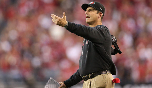 Jim Harbaugh’s $8 Pleated Khakis