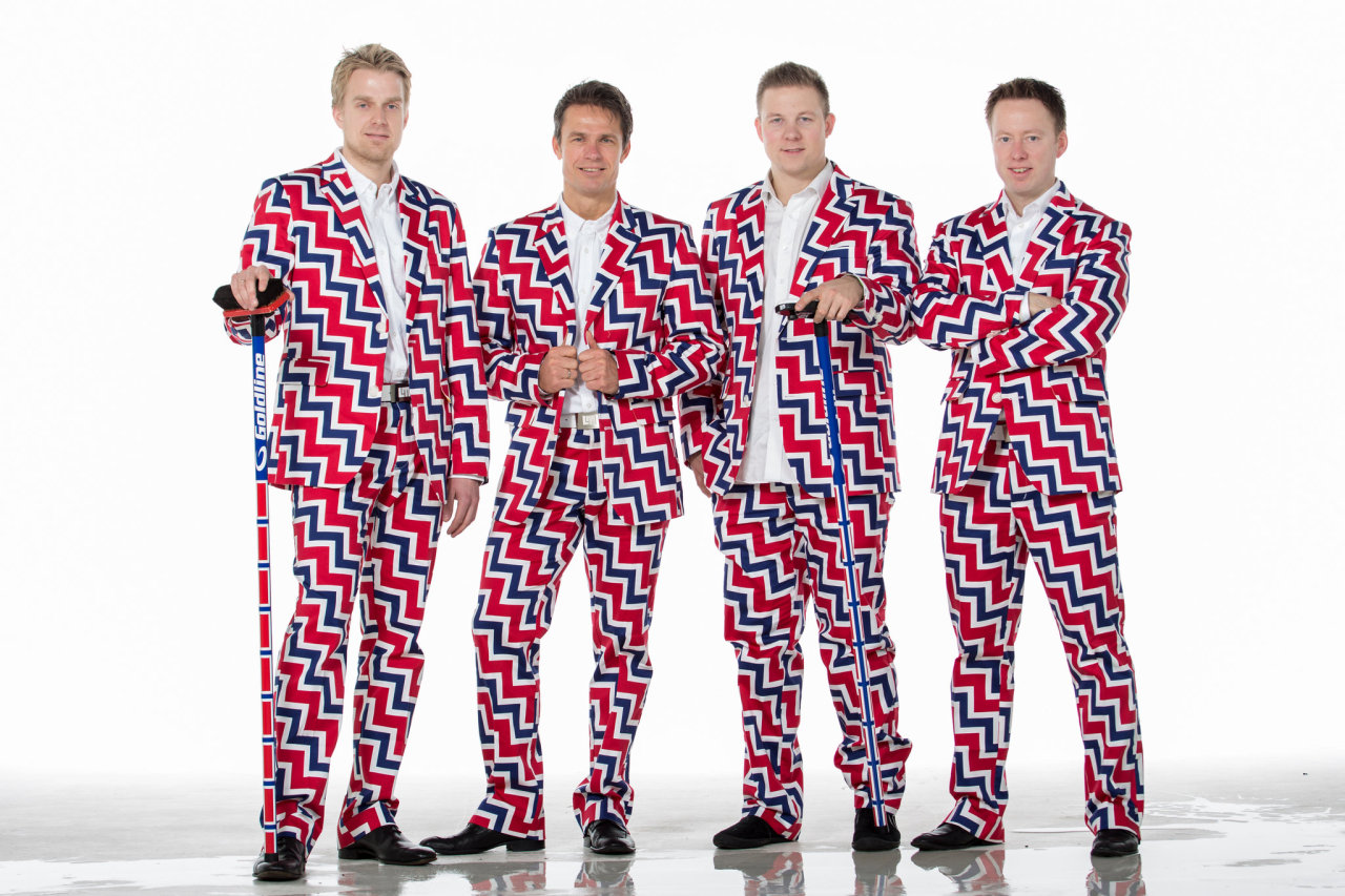 The Norweigan curling team will be wearing crazy outfits again this year