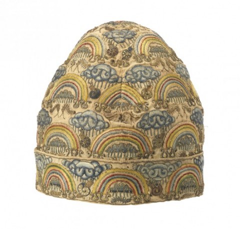 Incredible embroidered silk nightcap