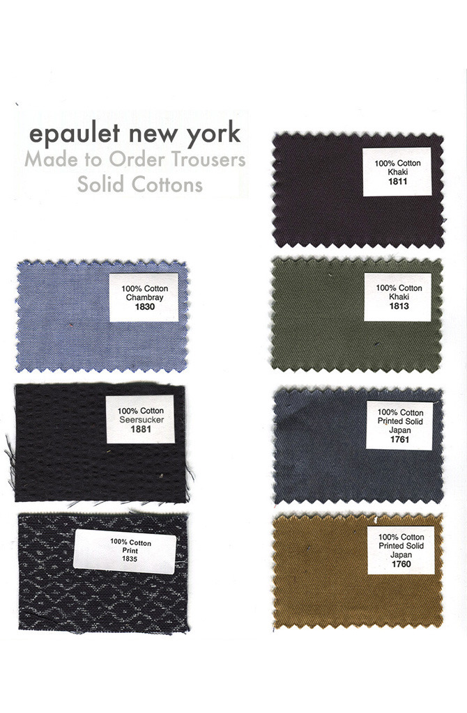 Epaulet’s Made-to-Order Trousers