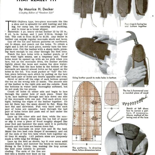 Make Your Own Moccasins 1937 Put This On