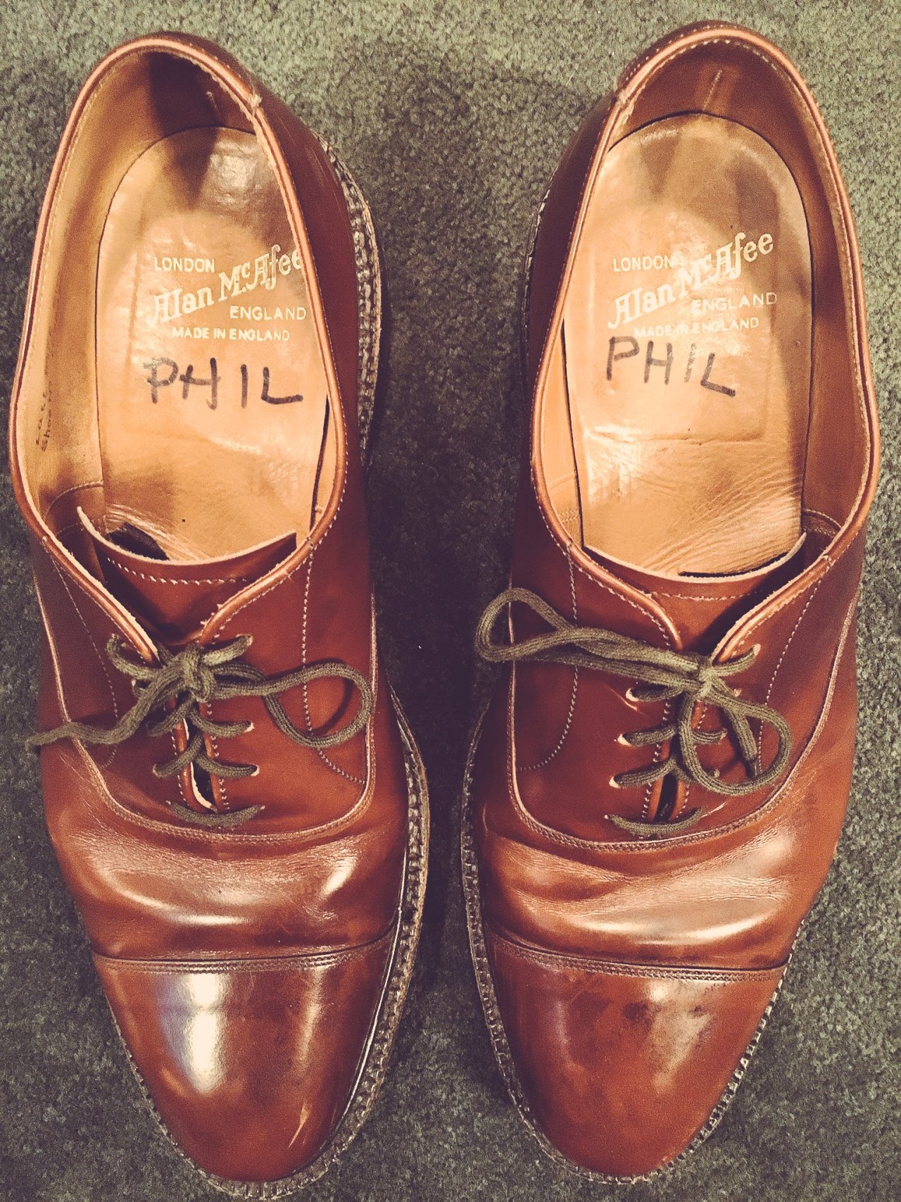 Phil Hartman’s shoes, in SNL’s wardrobe department.