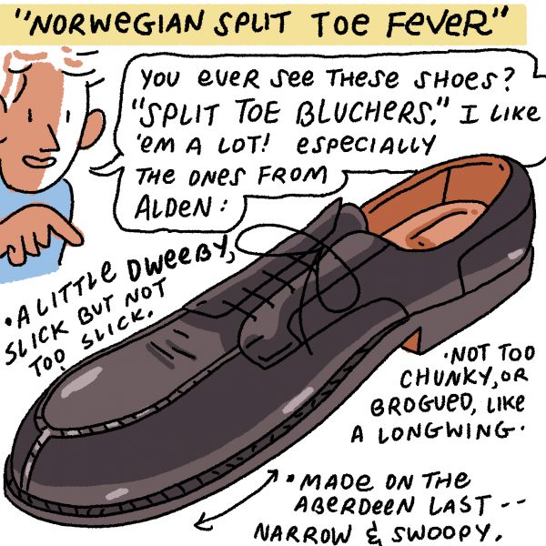 Style & Fashion Drawings: Norwegian Split Toe Fever