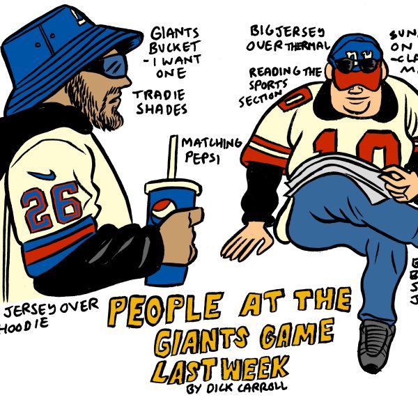 Style & Fashion Drawings: People at The Giants Game