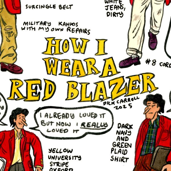 Style & Fashion Drawings: How I Wear a Red Blazer